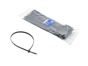 Opaski zaciskowe nylonowe czarne 200x4.8mm UV 100szt.