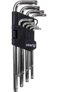 Zestawy kluczy Torx z otworem, T10-50, długie, 9 szt.