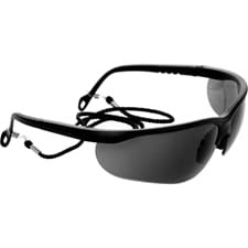Okulary ochronne przyciemniane, regulowane zauszniki, sznurek zabezpieczający 